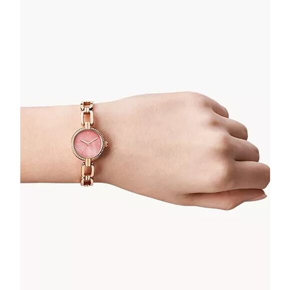 Fossil BQ3771 Kerrigan Mini Three-hand Rose Gold-Tone Stainless Steel Watch - Picture 4 of 5